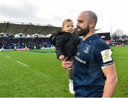 12 January 2019; Scott Fardy of Leinster with his child August following the Heineken Champions Cup Pool 1 Round 5 match between Leinster and Toulouse at the RDS Arena in Dublin. Photo by Seb Daly/Sportsfile