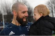 12 January 2019; Scott Fardy of Leinster with his child August following the Heineken Champions Cup Pool 1 Round 5 match between Leinster and Toulouse at the RDS Arena in Dublin. Photo by Ramsey Cardy/Sportsfile