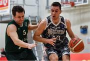 12 January 2019; Eimantus Kumpys of Drogheda Bullets in action against Jurgis Butkevicius of BC Leixlip Zalgiris during the Hula Hoops NICC Men’s National Cup semi-final match between Drogheda Bullets and BC Leixlip Zalgiris 1 at the Mardyke Arena UCC in Cork. Photo by Brendan Moran/Sportsfile