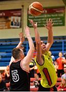 12 January 2019; Aaron Whelan of IT Carlow in action against Paul Caffrey of Bad Bobs Tolka Rovers during the Hula Hoops Presidents National Cup Semi-Final match between IT Carlow Basketball and Bad Bobs Tolka Rovers at Neptune Stadium in Cork.  Photo by Eóin Noonan/Sportsfile