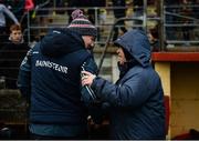 12 January 2019; Cork manager Ronan McCarthy and Clare manager Colm Collins exchnage a handshake after the McGrath Cup Final match between Cork and Clare at Hennessy Park in Miltown Malbay, Co. Clare. Photo by Diarmuid Greene/Sportsfile