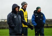 12 January 2019; Clare manager Colm Collins, left, along with selectors Enda Coughlan and Declan O'Keeffe during the McGrath Cup Final match between Cork and Clare at Hennessy Park in Miltown Malbay, Co. Clare. Photo by Diarmuid Greene/Sportsfile