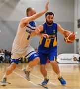 12 January 2019; Conor Meany of UCD Marian in action against Paddy McGaharan of Belfast Star during the Hula Hoops Men’s Pat Duffy National Cup semi-final match between UCD Marian and Belfast Star at the Mardyke Arena UCC in Cork.  Photo by Brendan Moran/Sportsfile