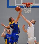 12 January 2019; Mike Garrow of UCD Marian and Paddy McGaharan of Belfast Star contest a rebound during the Hula Hoops Men’s Pat Duffy National Cup semi-final match between UCD Marian and Belfast Star at the Mardyke Arena UCC in Cork.  Photo by Brendan Moran/Sportsfile