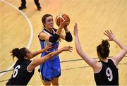 12 January 2019; Dayna Finn of Marnee in action against Katie Black, left, and Niamh O’Donovan of Swords Thunder during the Hula Hoops Women’s Division One National Cup Semi-Final match between Maree and Swords Thunder at Neptune Stadium in Cork.  Photo by Eóin Noonan/Sportsfile