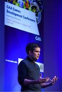 12 January 2019; Bernard Dunne, High Performance Director, Irish Athletic Boxing Association, speaking about 'A Journey of Endeavour Around Becoming Better' at The GAA Games Development Conference, in partnership with Sky Sports, which took place in Croke Park on Friday and Saturday. A record attendance of over 800 delegates were present to see over 30 speakers from the world of Gaelic games, sport and education. Croke Park, Dublin. Photo by Piaras Ó Mídheach/Sportsfile
