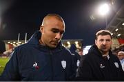 12 January 2019; Simon Zebo, left, and Finn Russell of Racing 92 following the Heineken Champions Cup Pool 4 Round 5 match between Ulster and Racing 92 at the Kingspan Stadium in Belfast, Co. Antrim. Photo by David Fitzgerald/Sportsfile