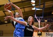 12 January 2019; Laoise Walsh of Marnee in action against Laura Fortune of Swords Thunder during the Hula Hoops Women’s Division One National Cup Semi-Final match between Maree and Swords Thunder at Neptune Stadium in Cork.  Photo by Eóin Noonan/Sportsfile