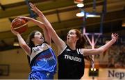 12 January 2019; Laoise Walsh of Marnee in action against Laura Fortune of Swords Thunder during the Hula Hoops Women’s Division One National Cup Semi-Final match between Maree and Swords Thunder at Neptune Stadium in Cork.  Photo by Eóin Noonan/Sportsfile