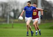 12 January 2019; Darren Gallagher of Longford in action against Sean Flanagan of Westmeath during the Bord na Mona O'Byrne Cup semi-final match between Westmeath and Longford at Downs GAA Club in Westmeath. Photo by Sam Barnes/Sportsfile