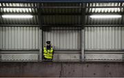 12 January 2019; A member of An Garda Síochána on duty ahead of the Bord na Mona O'Byrne Cup semi-final match between Dublin and Meath at Parnell Park in Dublin. Photo by Sam Barnes/Sportsfile