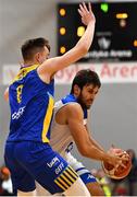 12 January 2019; Sergio Vidal of Belfast Star in action against Aidan Dunne of UCD Marian during the Hula Hoops Men’s Pat Duffy National Cup semi-final match between UCD Marian and Belfast Star at the Mardyke Arena UCC in Cork.  Photo by Brendan Moran/Sportsfile