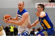 12 January 2019; Paddy McGaharan of Belfast Star in action against Cathal Finn of UCD Marian during the Hula Hoops Men’s Pat Duffy National Cup semi-final match between UCD Marian and Belfast Star at the Mardyke Arena UCC in Cork.  Photo by Brendan Moran/Sportsfile