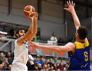 12 January 2019; Sergio Vidal of Belfast Star in action against Mariusz Markowicz of UCD Marian during the Hula Hoops Men’s Pat Duffy National Cup semi-final match between UCD Marian and Belfast Star at the Mardyke Arena UCC in Cork.  Photo by Brendan Moran/Sportsfile