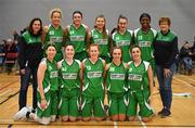 12 January 2019; The Courtyard Liffey Celtics team prior to the Hula Hoops Women’s Paudie O’Connor National Cup semi-final match between DCU Mercy and Courtyard Liffey Celtics at the Mardyke Arena UCC in Cork. Photo by Brendan Moran/Sportsfile