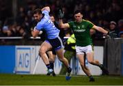 12 January 2019; Seán McMahon of Dublin in action against Darragh Campion of Meath during the Bord na Mona O'Byrne Cup semi-final match between Dublin and Meath at Parnell Park in Dublin. Photo by Sam Barnes/Sportsfile