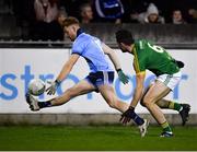 12 January 2019; Aaron Byrne of Dublin in action against Donal Keogan of Meath during the Bord na Mona O'Byrne Cup semi-final match between Dublin and Meath at Parnell Park in Dublin. Photo by Sam Barnes/Sportsfile