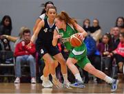 12 January 2019; Sorcha Tiernan of Courtyard Liffey Celtics in action against Megan Connolly of DCU Mercy during the Hula Hoops Women’s Paudie O’Connor National Cup semi-final match between DCU Mercy and Courtyard Liffey Celtics at the Mardyke Arena UCC in Cork.  Photo by Brendan Moran/Sportsfile