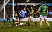 12 January 2019; Robbie McDaid of Dublin celebrates after scoring his side’s first goal during the Bord na Mona O'Byrne Cup semi-final match between Dublin and Meath at Parnell Park in Dublin. Photo by Sam Barnes/Sportsfile