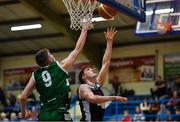 12 January 2019; Patrick McSweeney of Tradehouse Central Ballincollig in action against Shane O Connell of Limerick Celtics during the Hula Hoops Presidents National Cup semi-final match between Tradehouse Central Ballincollig and Limerick Celtics at Neptune Stadium in Cork.  Photo by Eóin Noonan/Sportsfile