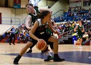 12 January 2019; Issac James of Tradehouse Central Ballincollig in action against Jordan Hehir of Limerick Celtics during the Hula Hoops Presidents National Cup semi-final match between Tradehouse Central Ballincollig and Limerick Celtics at Neptune Stadium in Cork. Photo by Eóin Noonan/Sportsfile