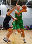 12 January 2019; Ailbhe O’Connor of Courtyard Liffey Celtics in action against Sam Hyslip of DCU Mercy during the Hula Hoops Women’s Paudie O’Connor National Cup semi-final match between DCU Mercy and Courtyard Liffey Celtics at the Mardyke Arena UCC in Cork.  Photo by Brendan Moran/Sportsfile
