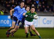 12 January 2019; Thomas O'Reilly of Meath in action against Nathan Doran, centre, and Darren Gavin of Dublin during the Bord na Mona O'Byrne Cup semi-final match between Dublin and Meath at Parnell Park in Dublin. Photo by Sam Barnes/Sportsfile