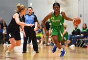 12 January 2019; Briana Green of Courtyard Liffey Celtics in action against Sarah Woods of DCU Mercy during the Hula Hoops Women’s Paudie O’Connor National Cup semi-final match between DCU Mercy and Courtyard Liffey Celtics at the Mardyke Arena UCC in Cork. Photo by Brendan Moran/Sportsfile