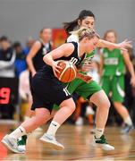 12 January 2019; Aisling Sullivan of DCU Mercy in action against Megan Howe of Courtyard Liffey Celtics during the Hula Hoops Women’s Paudie O’Connor National Cup semi-final match between DCU Mercy and Courtyard Liffey Celtics at the Mardyke Arena UCC in Cork. Photo by Brendan Moran/Sportsfile