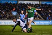 12 January 2019; Michael Newman of Meath has his shot saved by Andy Bunyan of Dublin during the Bord na Mona O'Byrne Cup semi-final match between Dublin and Meath at Parnell Park in Dublin. Photo by Sam Barnes/Sportsfile