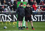 12 January 2019; Ulster Head Coach Dan McFarland and defence coach Jared Payne before the Heineken Champions Cup Pool 4 Round 5 match between Ulster and Racing 92 at the Kingspan Stadium in Belfast, Co. Antrim. Photo by Oliver McVeigh/Sportsfile