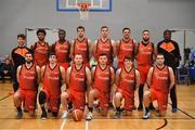 12 January 2019; The Pyrobel Killester team prior to the Hula Hoops Men’s Pat Duffy National Cup semi-final match between Pyrobel Killester and Garvey’s Tralee Warriors at the Mardyke Arena UCC in Cork.  Photo by Brendan Moran/Sportsfile