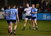 12 January 2019; Andy Bunyan of Dublin, second from right, is congratulated by teammates including Conor McHugh, right, after a penalty shoot out during the Bord na Mona O'Byrne Cup semi-final match between Dublin and Meath at Parnell Park in Dublin. Photo by Sam Barnes/Sportsfile