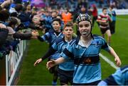 12 January 2019; Action from the Bank of Ireland Half-Time Minis match between Enniscorthy RFC and MU Barnhall RFC during the Heineken Champions Cup Pool 1 Round 5 match between Leinster and Toulouse at the RDS Arena in Dublin. Photo by Stephen McCarthy/Sportsfile