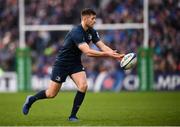 12 January 2019; Ross Byrne of Leinster during the Heineken Champions Cup Pool 1 Round 5 match between Leinster and Toulouse at the RDS Arena in Dublin. Photo by Stephen McCarthy/Sportsfile