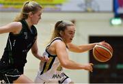 12 January 2019; Aoife Callaghan of Ulster University Elks in action against Ciara Byrne of Portlaoise Panthers during the Hula Hoops Women’s Division One National Cup semi-final match between Portlaoise Panthers and Ulster University Elks at Neptune Stadium in Cork.  Photo by Eóin Noonan/Sportsfile