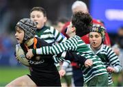 12 January 2019; Action from the Bank of Ireland Half-Time Minis match between Kilkenny RFC and Greystones RFC during the Heineken Champions Cup Pool 1 Round 5 match between Leinster and Toulouse at the RDS Arena in Dublin. Photo by Seb Daly/Sportsfile