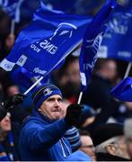 12 January 2019; Leinster supporters during the Heineken Champions Cup Pool 1 Round 5 match between Leinster and Toulouse at the RDS Arena in Dublin. Photo by Ramsey Cardy/Sportsfile