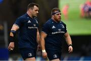 12 January 2019; Cian Healy, left, and Seán Cronin of Leinster during the Heineken Champions Cup Pool 1 Round 5 match between Leinster and Toulouse at the RDS Arena in Dublin. Photo by Ramsey Cardy/Sportsfile
