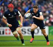 12 January 2019; Josh van der Flier, left, and Jordan Larmour of Leinster during the Heineken Champions Cup Pool 1 Round 5 match between Leinster and Toulouse at the RDS Arena in Dublin. Photo by Ramsey Cardy/Sportsfile