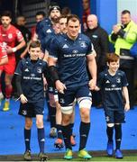 12 January 2019; Leinster captain Rhys Ruddock with matchday mascots 11 year old Rory McGrath, from Swords, Co. Dublin, and 8 year old Rian Alonso, from Harolds Cross, Dublin, prior to the Heineken Champions Cup Pool 1 Round 5 match between Leinster and Toulouse at the RDS Arena in Dublin. Photo by Ramsey Cardy/Sportsfile