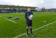12 January 2019; Matchday mascot 11 year old Rory McGrath, from Swords, Co. Dublin, prior to the Heineken Champions Cup Pool 1 Round 5 match between Leinster and Toulouse at the RDS Arena in Dublin. Photo by Ramsey Cardy/Sportsfile