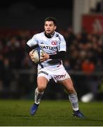 12 January 2019; Brice Dulin of Racing 92 during the Heineken Champions Cup Pool 4 Round 5 match between Ulster and Racing 92 at the Kingspan Stadium in Belfast, Co. Antrim. Photo by David Fitzgerald/Sportsfile