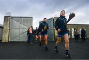 13 January 2019; Liam Rushe returns from the pre-match warm-up with his Dublin teammates ahead of the Bord na Mona Walsh Cup semi-final match between Dublin and Galway at Parnell Park in Dublin.  Photo by Ramsey Cardy/Sportsfile