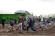 13 January 2019; Galway players warm up prior to the Connacht FBD League semi-final match between Galway and Mayo at Tuam Stadium in Galway. Photo by Harry Murphy/Sportsfile