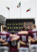 13 January 2019; Galway players stand  for Amhrán na bhFiann prior to the Connacht FBD League semi-final match between Galway and Mayo at Tuam Stadium in Galway. Photo by Harry Murphy/Sportsfile