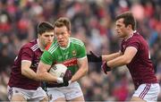 13 January 2019; Donal Vaughan of Mayo in action against Micheal Boyle, left, and Liam Silke of Galway during the Connacht FBD League semi-final match between Galway and Mayo at Tuam Stadium in Galway. Photo by Harry Murphy/Sportsfile