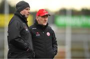 13 January 2019; Tyrone manager Mickey Harte, right and selector Gavin Devlin ahead of the Bank of Ireland Dr McKenna Cup semi-final match between Tyrone and Derry at the Athletic Grounds in Armagh. Photo by Sam Barnes/Sportsfile