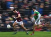 13 January 2019; Cillian McDaid of Galway in action against David Drake of Mayo during the Connacht FBD League semi-final match between Galway and Mayo at Tuam Stadium in Galway. Photo by Harry Murphy/Sportsfile