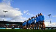 13 January 2019; The  Dublin team stand for the National Anthem ahead of the Bord na Mona Walsh Cup semi-final match between Dublin and Galway at Parnell Park in Dublin.  Photo by Ramsey Cardy/Sportsfile
